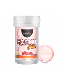 Лубрикант на масляной основе Hot Ball Plus с разогревающим эффектом (2 шарика по 3 гр.) - HotFlowers - купить с доставкой в Брянске