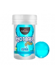 Лубрикант на масляной основе Hot Ball Plus с охлаждающим эффектом (2 шарика по 3 гр.) - HotFlowers - купить с доставкой в Брянске