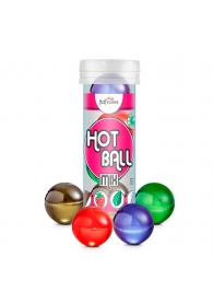 Ароматизированный лубрикант Hot Ball Mix на масляной основе (4 шарика по 3 гр.) - HotFlowers - купить с доставкой в Брянске