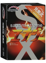 Презервативы Sagami Xtreme ENERGY с ароматом энергетика - 3 шт. - Sagami - купить с доставкой в Брянске