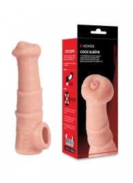 Телесная фантазийная насадка на член Cock Sleeve Size M - KOKOS - в Брянске купить с доставкой