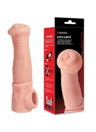 Телесная фантазийная насадка на член Cock Sleeve Size L - KOKOS - в Брянске купить с доставкой