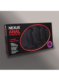 Набор из 3 массажеров простаты чёрного цвета NEXUS ANAL STARTER KIT - Nexus Range - в Брянске купить с доставкой