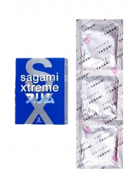 Розовые презервативы Sagami Xtreme FEEL FIT 3D - 3 шт. - Sagami - купить с доставкой в Брянске