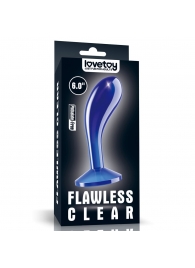 Синяя анальная втулка Flawless Clear Prostate Plug 6.0 - 15 см. - Lovetoy - в Брянске купить с доставкой