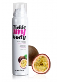 Массажная хрустящая пенка Tickle my body с ароматом маракуйи - 150 мл. - Love to Love - купить с доставкой в Брянске