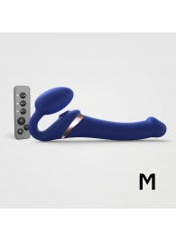Синий безремневой страпон Multi Orgasm Size M с клиторальной стимуляцией - Strap-on-me - купить с доставкой в Брянске