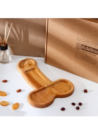 Деревянное блюдо для подачи в форме члена (32,5 х 20 х 1,7 см) - Сима-Ленд - купить с доставкой в Брянске