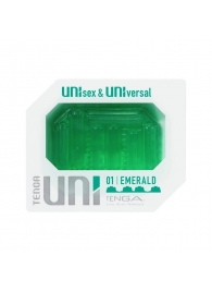 Зеленый мастурбатор-стимулятор Tenga Uni Emerald - Tenga - в Брянске купить с доставкой