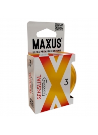 Презервативы анатомической формы Maxus Sensual - 3 шт. - Maxus - купить с доставкой в Брянске