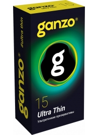 Прозрачные ультратонкие презервативы Ganzo Ultra thin - 15 шт. - Ganzo - купить с доставкой в Брянске