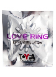 Прозрачное гелевое эрекционное кольцо с шипиками - Toyfa Basic - в Брянске купить с доставкой