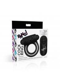 Черное эрекционное виброкольцо 28X Remote Control Vibrating Cock Ring   Bullet - XR Brands - в Брянске купить с доставкой