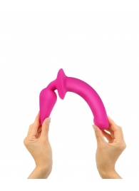 Ярко-розовый двусторонний фаллоимитатор Switch Plug-In Semi-Realistic Size L - Strap-on-me купить с доставкой в интернет-магазине Orgasmix в Брянске Ярко-розовый двусторонний фаллоимитатор Switch Plug-In Semi-Realistic Size L - Strap-on-me