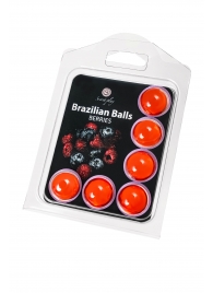 Набор из 6 шариков с массажным маслом Brazilian Balls с ароматом ягод - Secret Play - купить с доставкой в Брянске