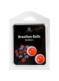 Набор из 2 шариков с массажным маслом Brazilian Balls с ароматом ягод - Secret Play - купить с доставкой в Брянске