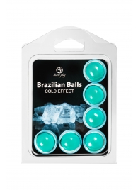 Набор из 6 шариков с массажным маслом Brazilian Balls с охлаждающим эффектом - Secret Play - купить с доставкой в Брянске