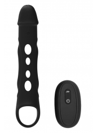 Черная насадка-удлинитель Vibrating Extender With Remote с вибрацией - Dream Toys - в Брянске купить с доставкой