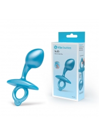 Голубая анальная пробка для массажа простаты Bulb Silicone Prostate Plug - 10,7 см. - b-Vibe - в Брянске купить с доставкой