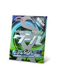 Презерватив Sagami Xtreme Mint с ароматом мяты - 1 шт. - Sagami - купить с доставкой в Брянске