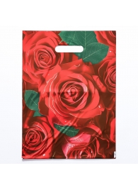 Пакет с цветочным принтом и вырубной ручкой (30х40 см) - Сима-Ленд - купить с доставкой в Брянске