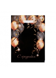 Пакет с вырубной ручкой и принтом в виде шариков (30х40 см) - Сима-Ленд - купить с доставкой в Брянске