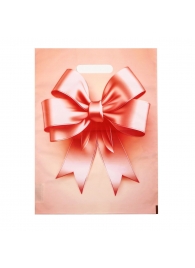 Пакет с принтом в виде банта с вырубной ручкой (30х40 см) - Сима-Ленд - купить с доставкой в Брянске