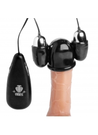 Черная стимулирующая насадка для головки полового члена Multi Speed Vibrating Penis Head Teaser - XR Brands - в Брянске купить с доставкой