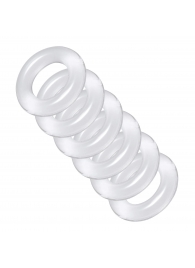 Комплект из 6 прозрачных эрекционных колец Ring Master Custom Ball Stretcher Kit - XR Brands - в Брянске купить с доставкой