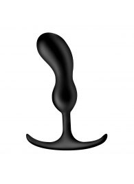 Черный массажер простаты с утяжелителями Premium Silicone Weighted Prostate Plug Medium - 16,3 см. - XR Brands - в Брянске купить с доставкой