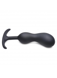 Черный массажер простаты с утяжелителями Premium Silicone Weighted Prostate Plug Large - 18,8 см. - XR Brands - в Брянске купить с доставкой