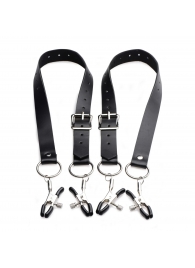 Ремни с зажимами для половых губ Spread Labia Spreader Straps with Clamps - XR Brands - купить с доставкой в Брянске