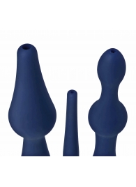 Набор из 3 универсальных насадок для анального душа Universal 3 Piece Silicone Enema Attachment Set - XR Brands - купить с доставкой в Брянске