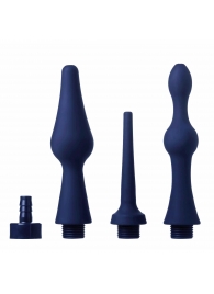 Набор из 3 универсальных насадок для анального душа Universal 3 Piece Silicone Enema Attachment Set - XR Brands - купить с доставкой в Брянске