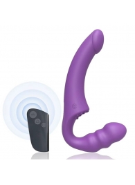 Фиолетовый безремневой страпон Straples Strap-On Dildo - Erokay - купить с доставкой в Брянске