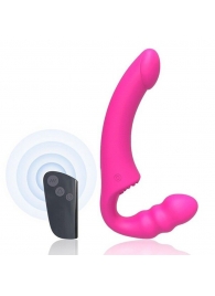 Розовый безремневой страпон Straples Strap-On Dildo - Erokay - купить с доставкой в Брянске
