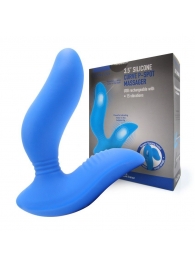 Синий вибромассажер простаты 3,5’’ Curve P-spot Massager - 12 см. - Erokay - в Брянске купить с доставкой