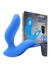 Синий вибромассажер простаты 3,5’’ Remote Control Curve P-spot Massager - 12 см. - Erokay - в Брянске купить с доставкой