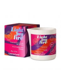 Массажная свеча Light My Fire Coconut с ароматом кокоса - 65 гр. - Love to Love - купить с доставкой в Брянске