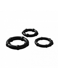 Набор из 3 черных эрекционных колец Babooom Ring Set - Adrien Lastic - в Брянске купить с доставкой