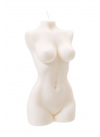 Белая интерьерная свеча в форме женского торса - 850 гр. - Pecado - купить с доставкой в Брянске