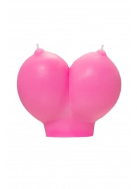 Розовая свеча «Сиськи» - 150 гр. - Pecado - купить с доставкой в Брянске