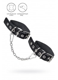 Черные оковы из одного ремешка с люверсами - Pecado - купить с доставкой в Брянске