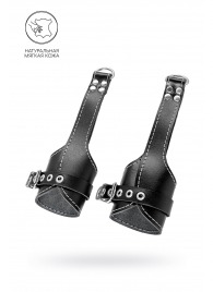 Черные подвесы с белой строчкой - Pecado - купить с доставкой в Брянске