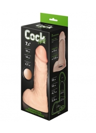 Телесный фаллоудлинитель с мошонкой Cock Next - 19 см. - LOVETOY (А-Полимер) - в Брянске купить с доставкой
