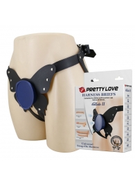 Синие трусики харнесс с платформой Caludio II - Baile - купить с доставкой в Брянске