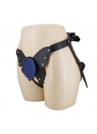 Синие трусики харнесс с платформой Caludio II - Baile - купить с доставкой в Брянске