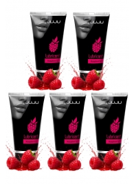 Набор из 5 съедобных лубрикантов JUJU со вкусом малины - JuJu - купить с доставкой в Брянске Набор из 5 съедобных лубрикантов JUJU со вкусом малины - JuJu - купить с доставкой в Брянске