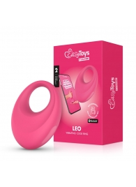 Розовое интерактивное эрекционное виброкольцо Leo - Easy toys - в Брянске купить с доставкой