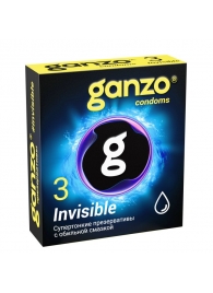 Супертонкие презервативы Ganzo Invisible - 3 шт. - Ganzo - купить с доставкой в Брянске